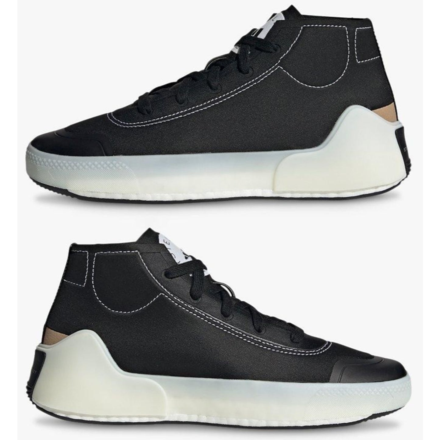 Adidas Stella McCartney Treino FX1955 Mid Sneakers Womens 7.5 B Black White