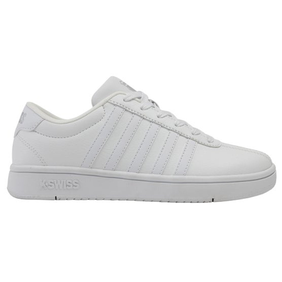 K-Swiss Women's Court Sneaker Lightweight Synthetic White Leather Size 8