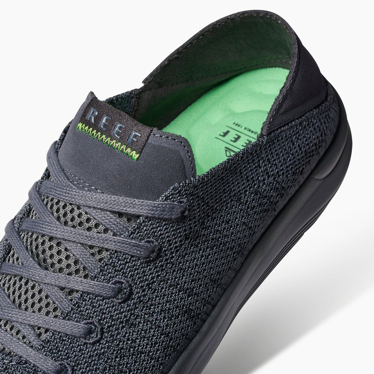 Reef Swellsole Neptune Mens Raven Knit Lace up Sneakers Size 10.5