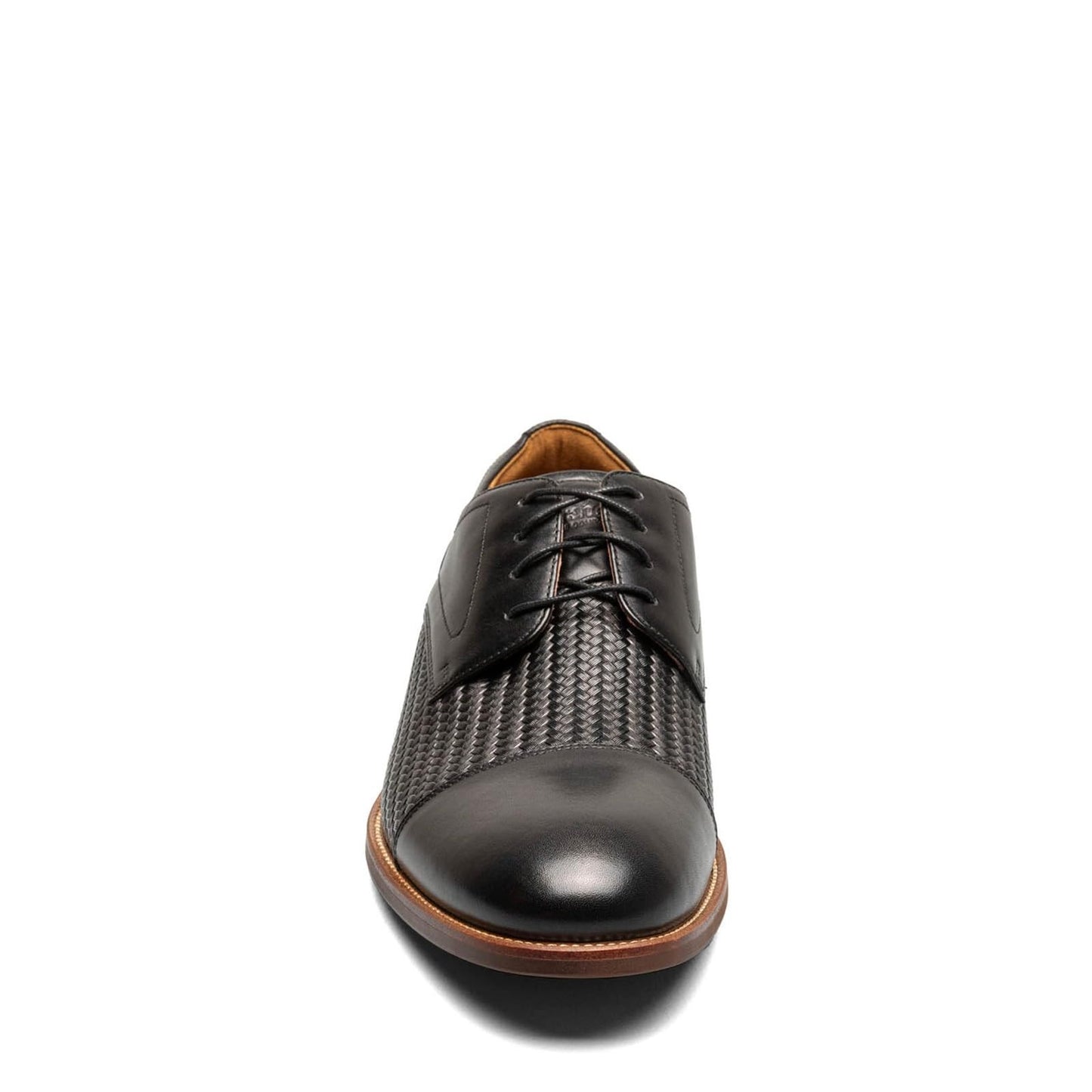 Florsheim Rucci Weave Cap Toe Oxford Men's Oxford Black leather 8.5 M