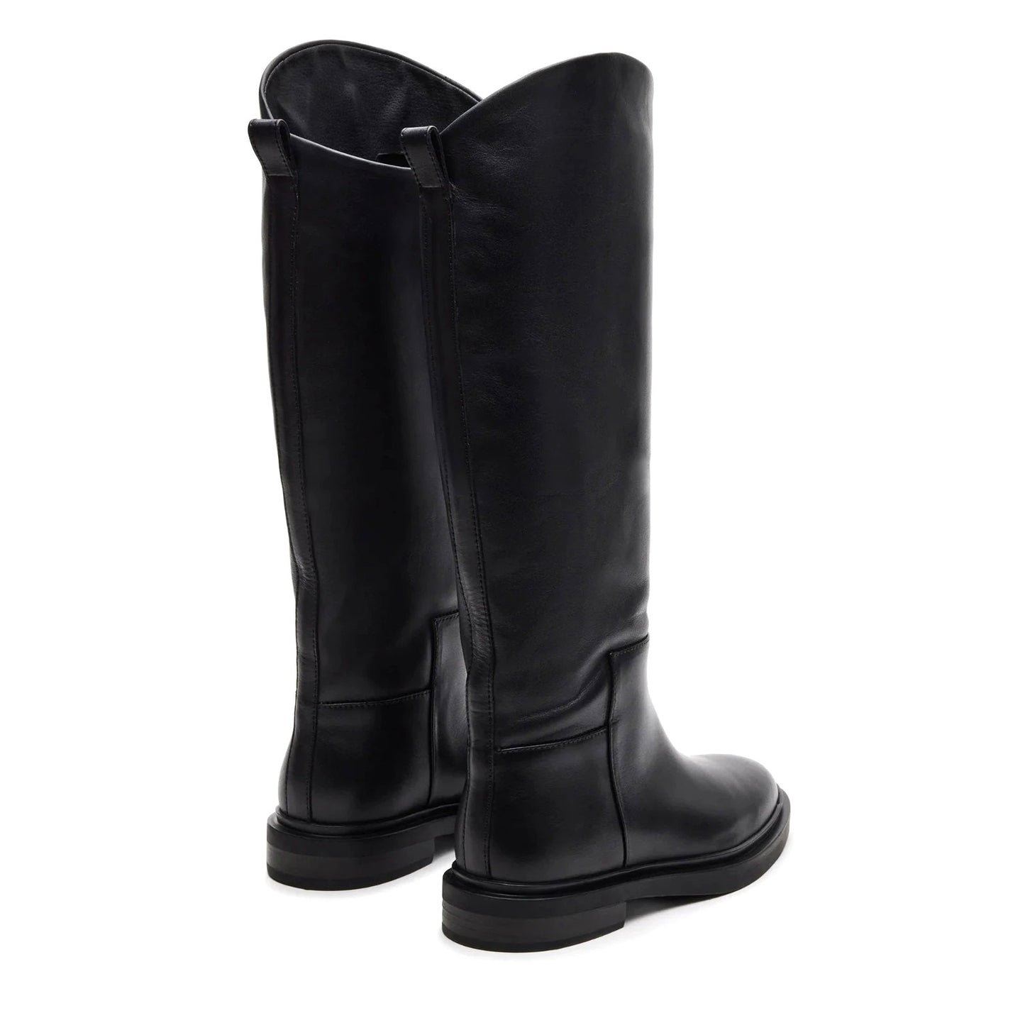 Steve Madden Women's Gaige Knee High Boot, Black Leather, 8.5 M