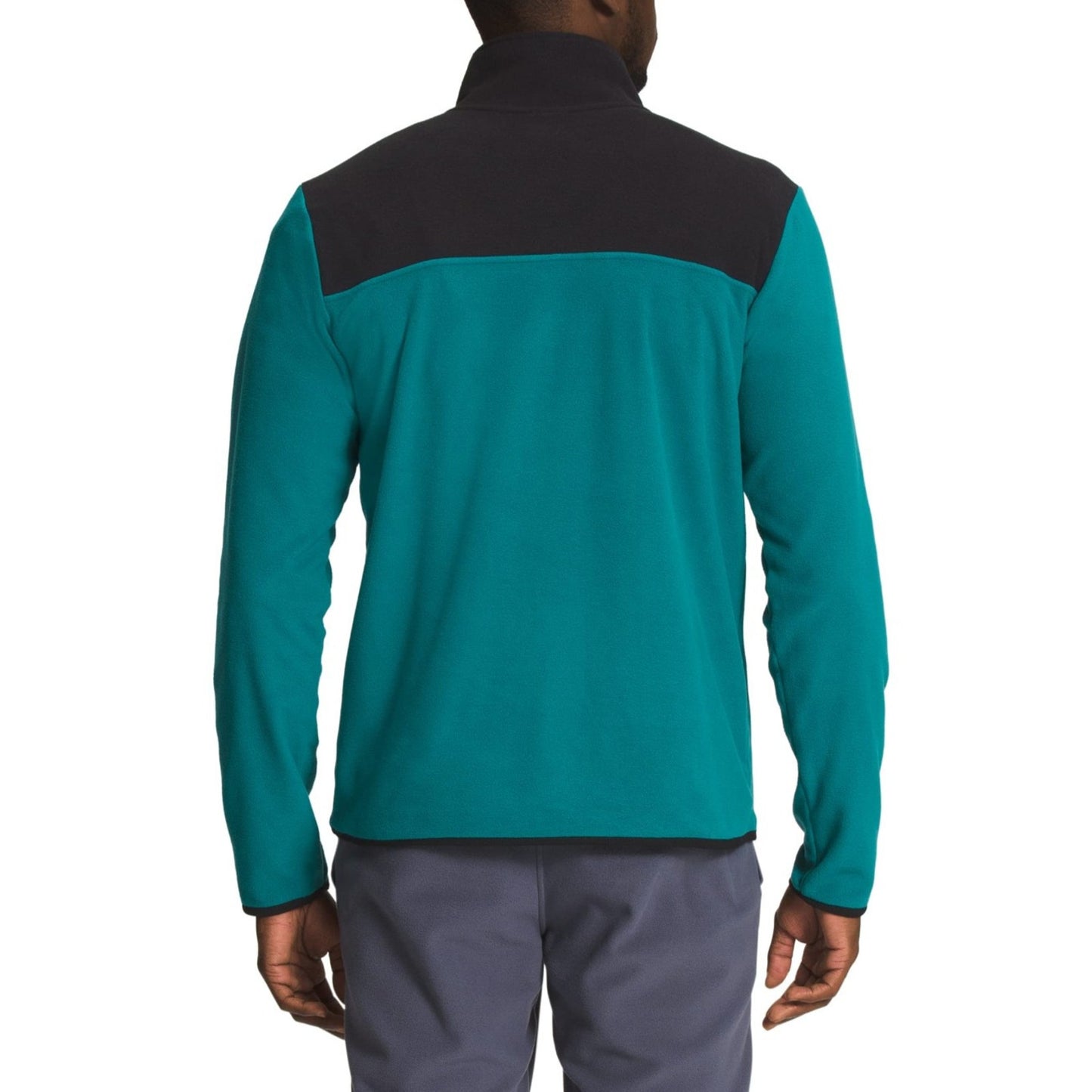 THE NORTH FACE Men's TKA Glacier 1/4 Zip Fleece Pullover Harbor Blue/Black Large