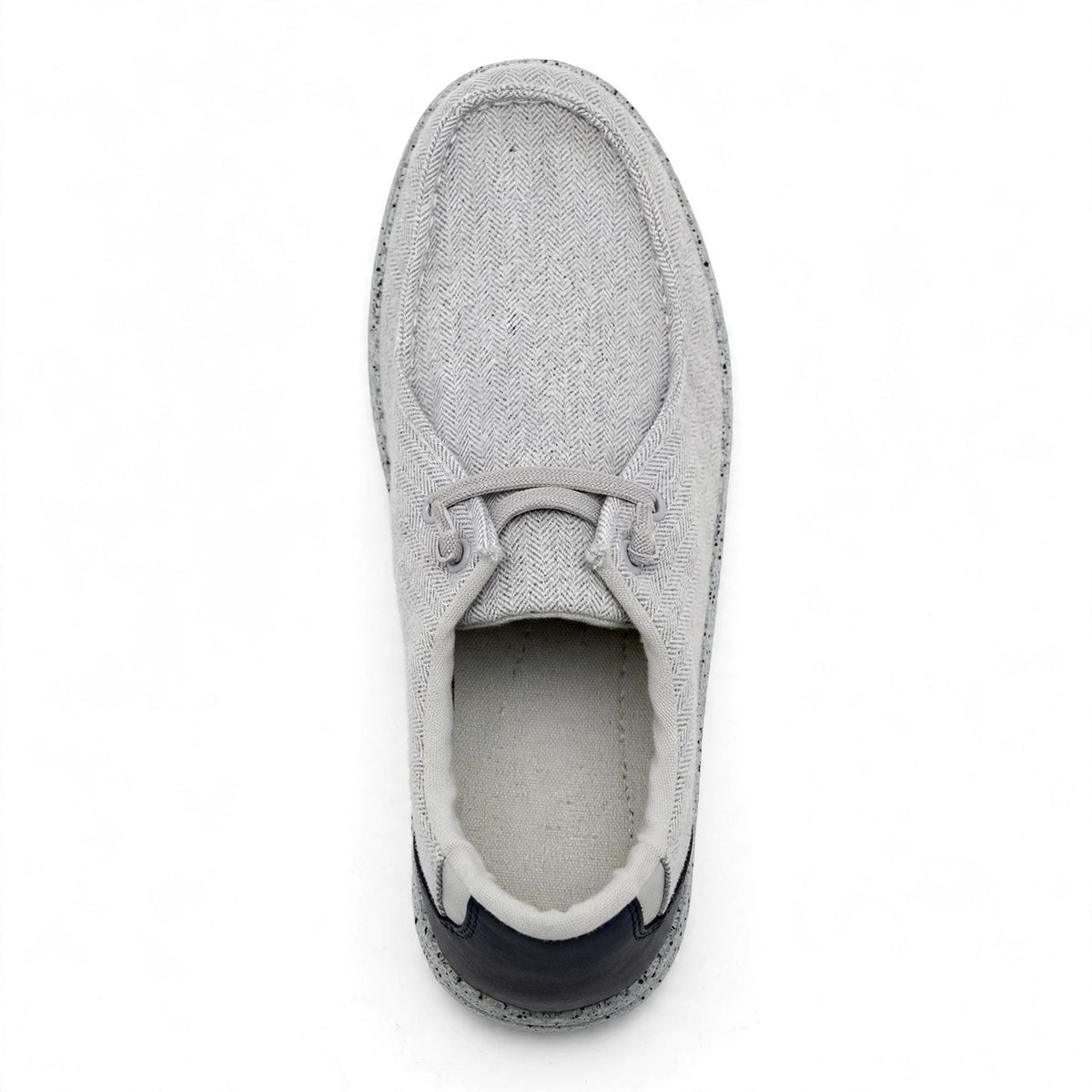 Pamray Mens Slip On Casual Shoes Light Grey Woven Size 11.5