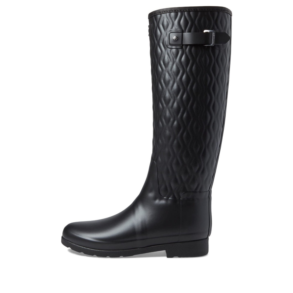 Hunter refined Tall Vertical quilted Women's rain boots black Size 11