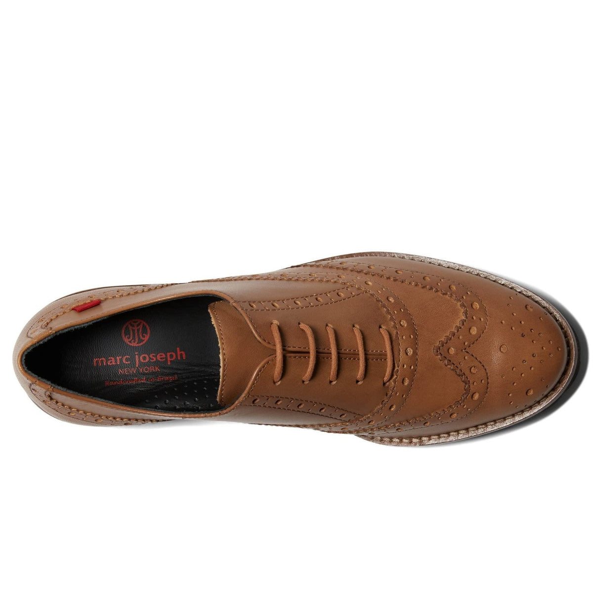 Marc Joseph Central Park West Leather Women’s Wing Tip Oxford Tan Napa Size 8.5