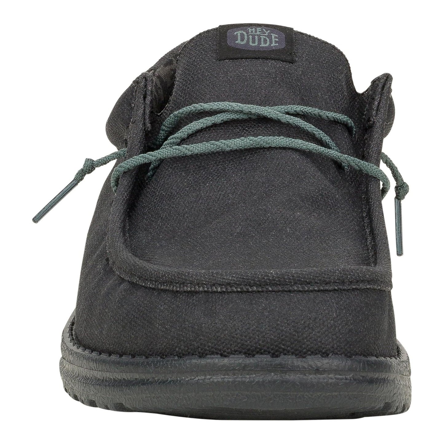 HEYDUDE Wally Waxed Canvas Black Men's Slip On Loafer Shoes Size 12 M