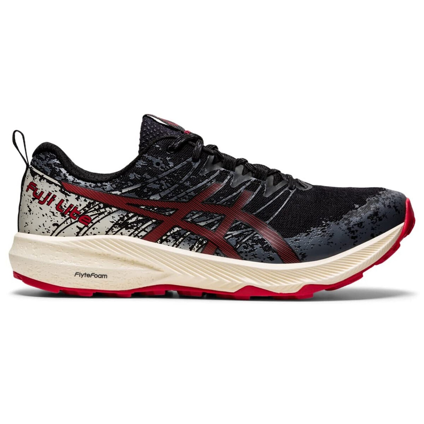 ASICS Fuji Lite 2 Men's Athletic Running Shoes, Black/Electric RED US 9