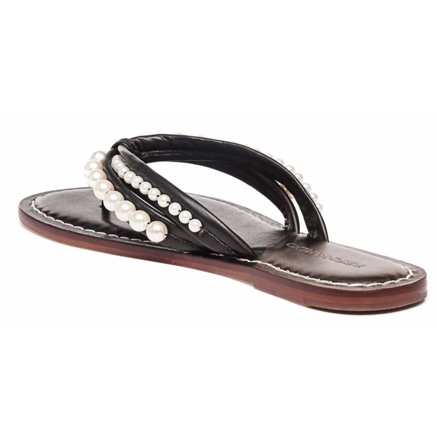 Bernardo Miami Pearl Womens Sandal Size 8 M Black Graphite Antique Calf Leather