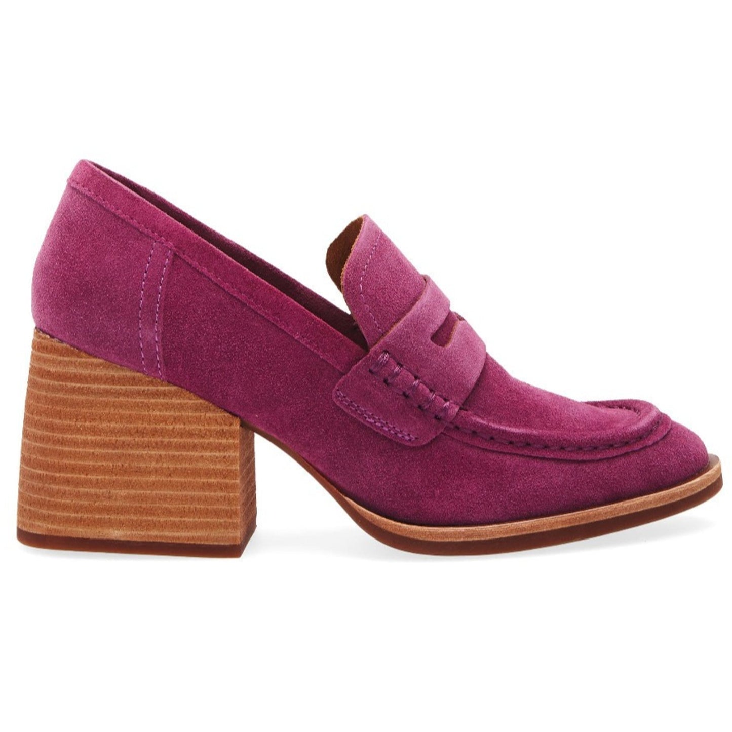 Kork-Ease Women's Modeste Suede Leather Heeled Penny Loafer Purple 9.5M US