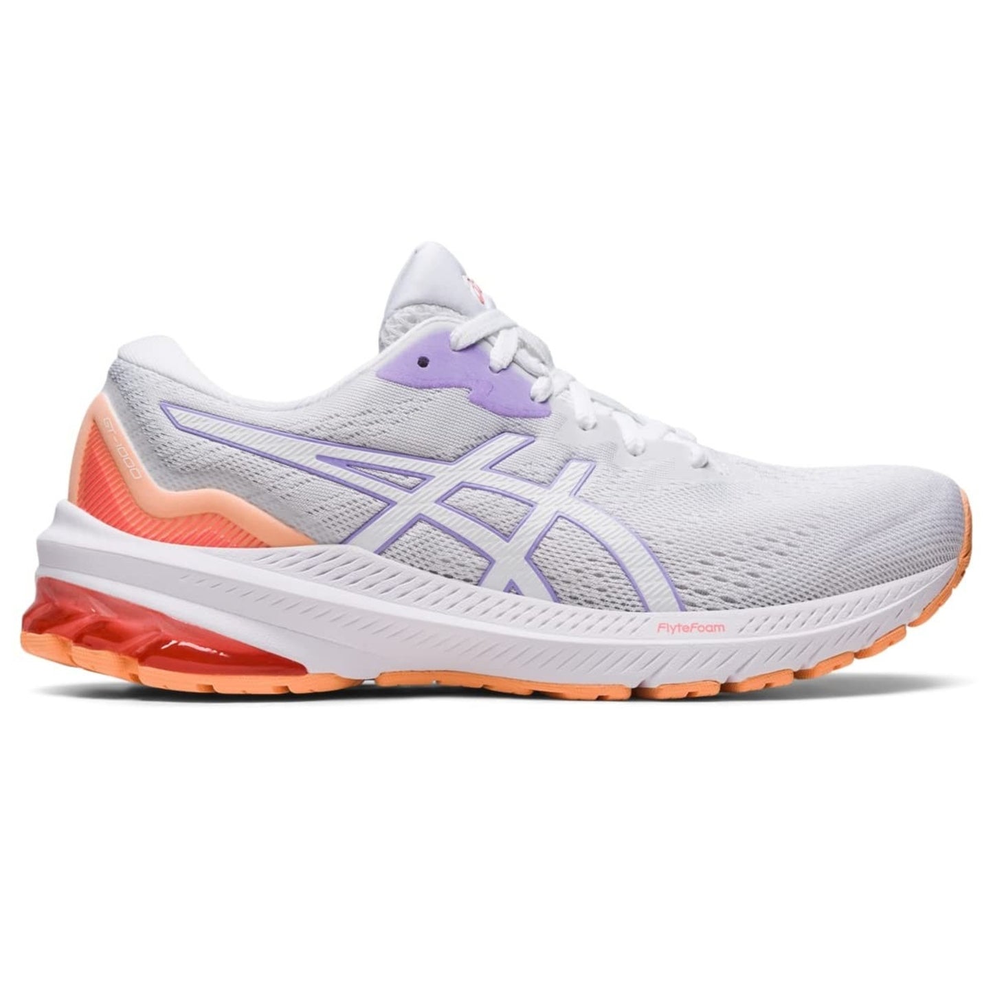 ASICS GT-1000 11 Women's Running Shoes White/Digital Violet 10.5 M