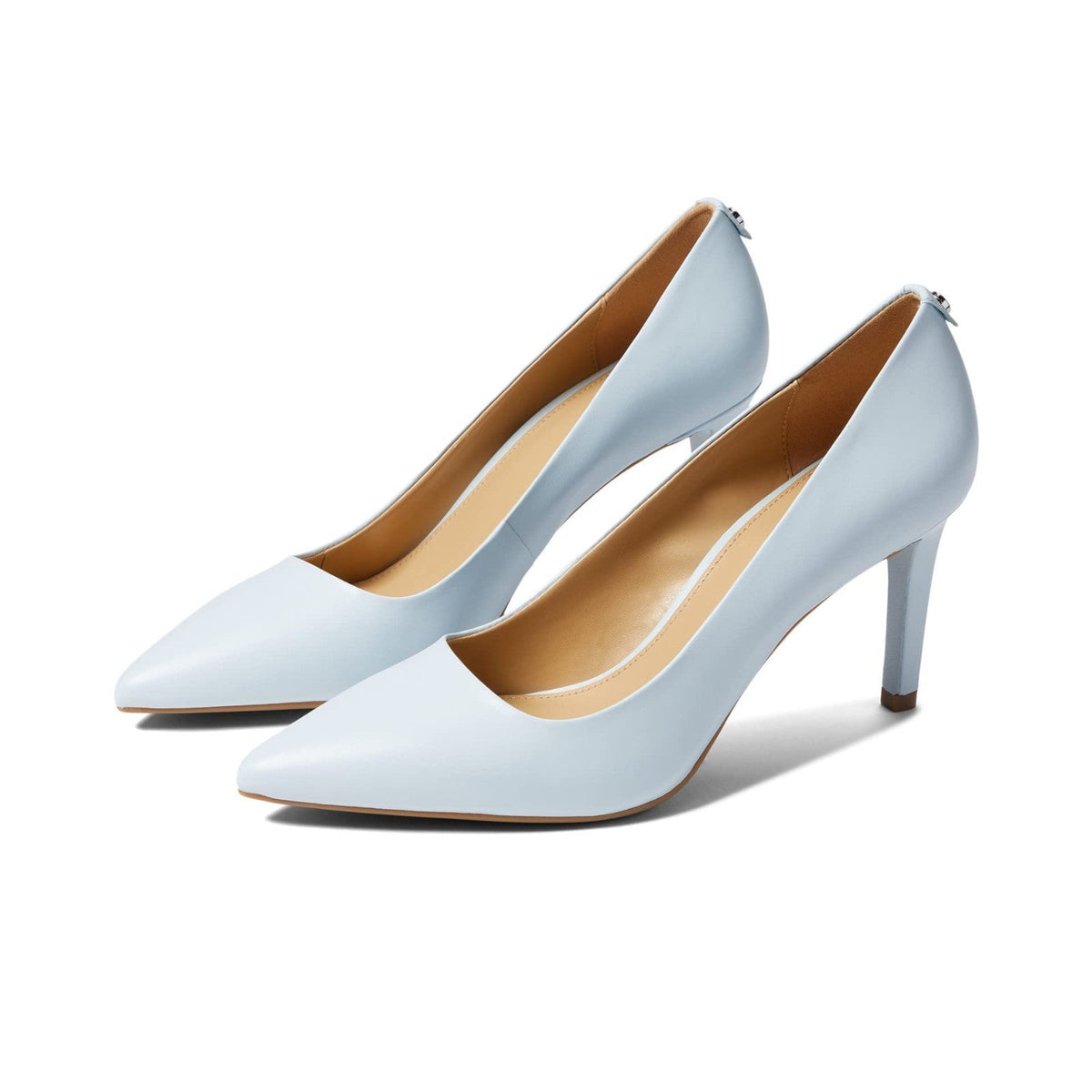 Michael Kors Womens Dorothy Leather Pointed Toe Classic PUMPS Soft Sky Blue 6 M