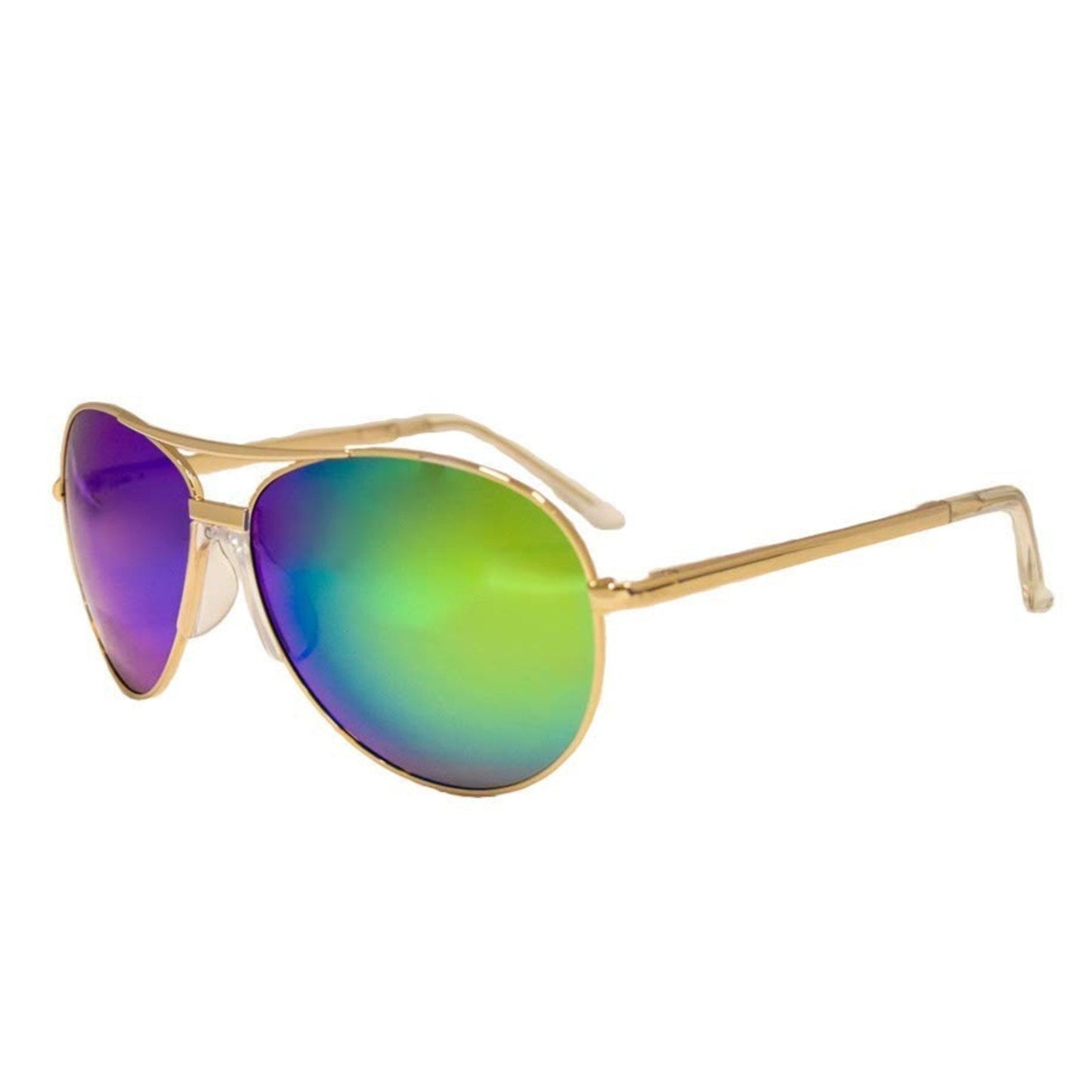 JiMarti P16 - No Tangle - Polarized Aviator Mirrored Sunglasses Gold/Emerald JiMarti