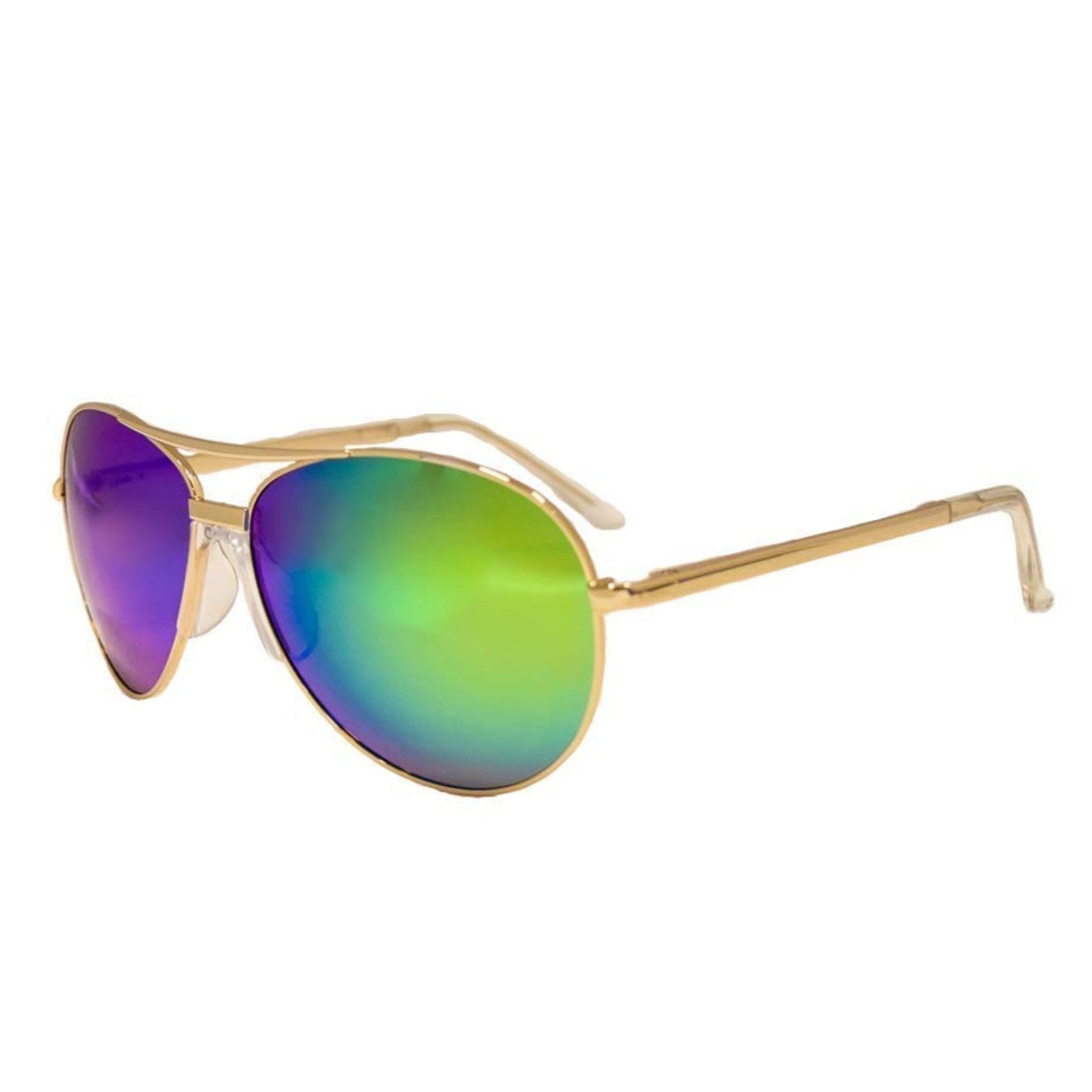 JiMarti P16 - No Tangle - Polarized Aviator Mirrored Sunglasses Gold/Emerald JiMarti