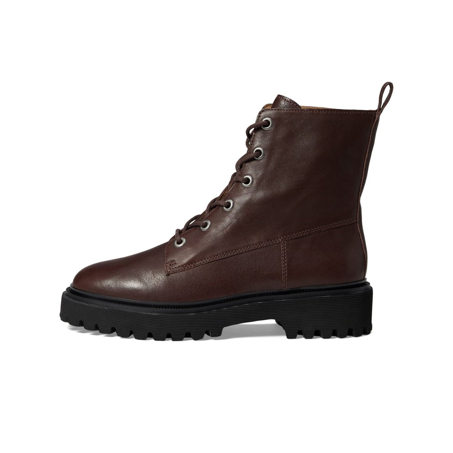 Madewell Rayna Lace-Up Leather Boots Women’s Size 8.5 M Dark Cabernet Brown