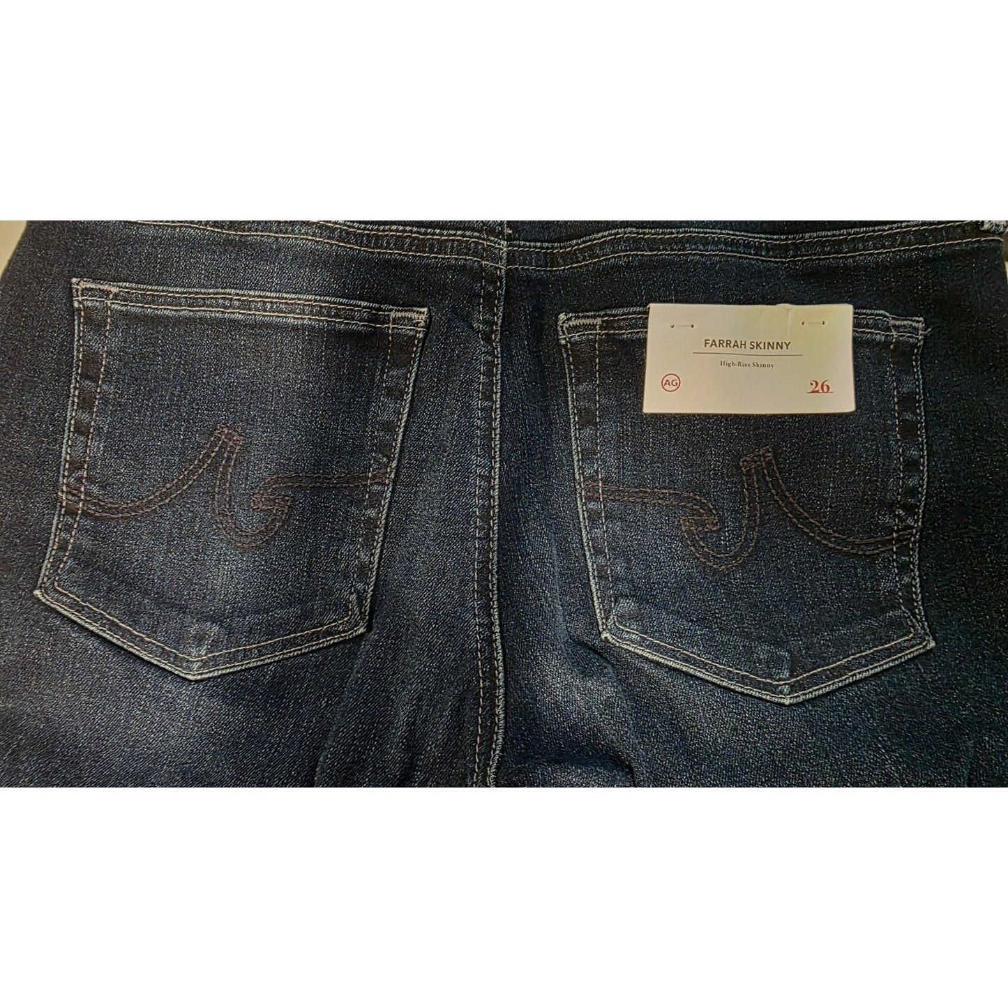 AG Adriano Goldschmied The Farrah High Rise Skinny Jeans Size 26/30 Castle Rock