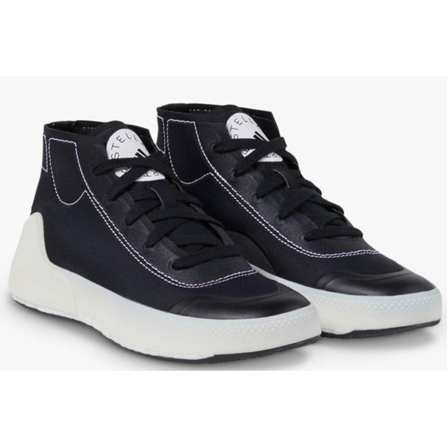 Adidas Stella McCartney Treino FX1955 Mid Sneakers Womens 7.5 B Black White