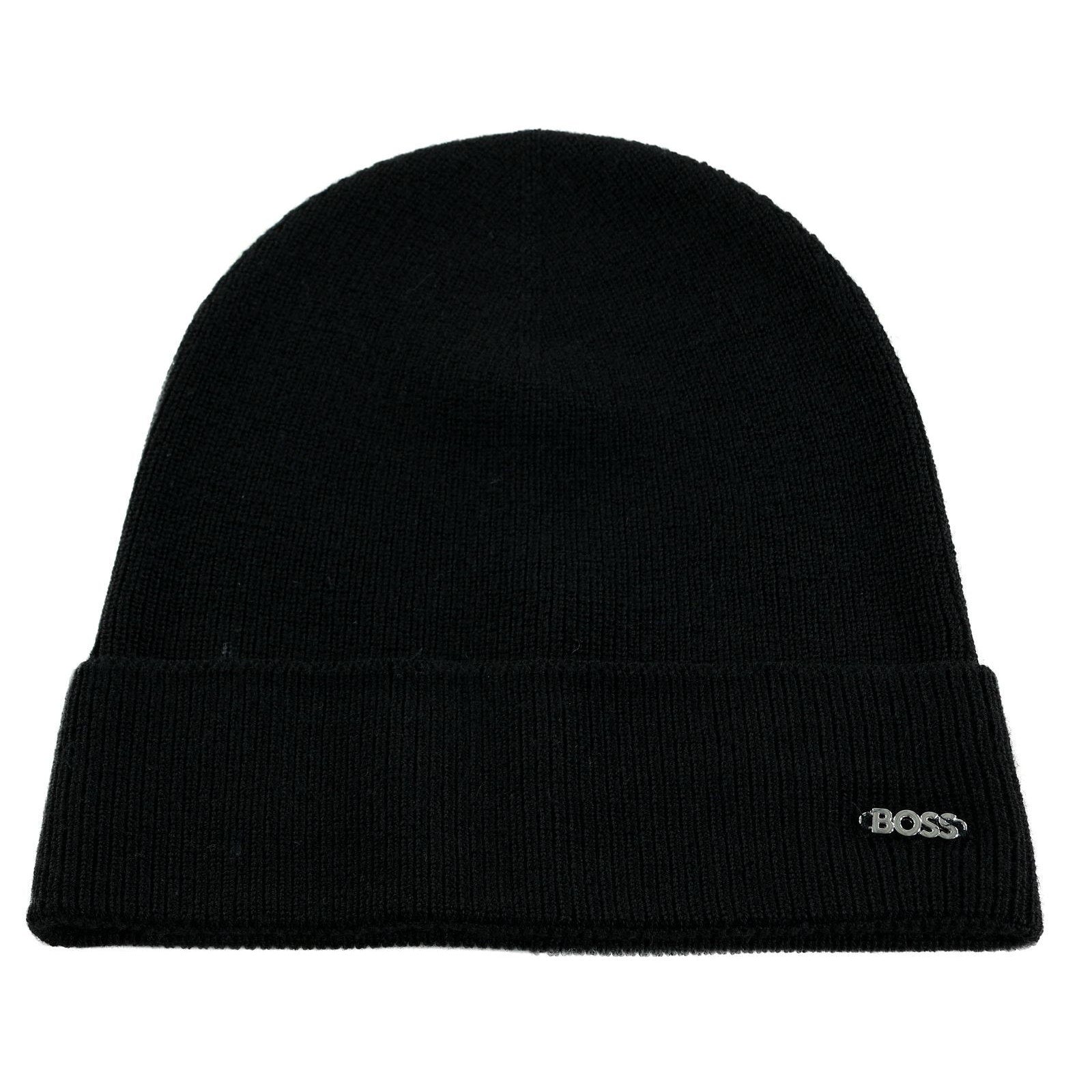 BOSS, Liviliana Set Wool Blend Hat and Scarf , pitch black, One Size HUGO BOSS