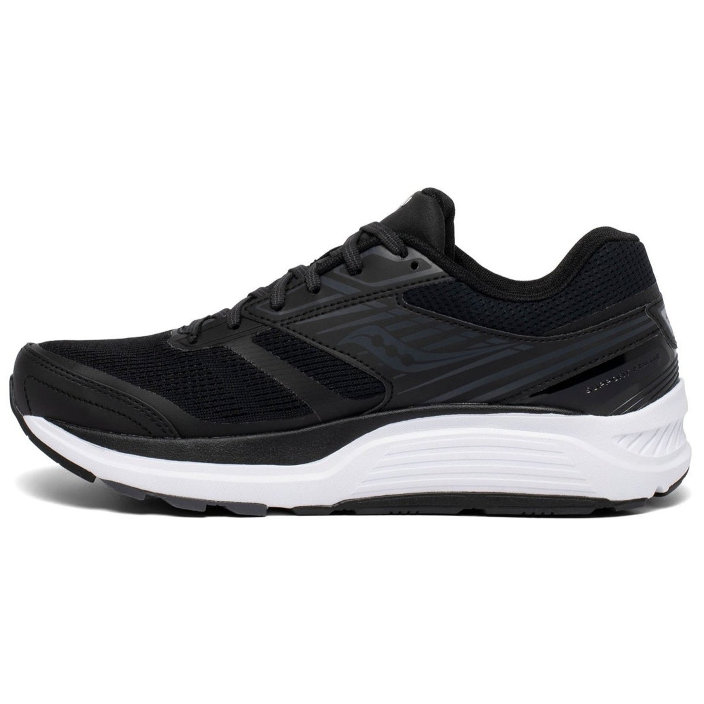 Saucony Men's Echelon 8 Running Shoe, Black/White, 12.5 Wide