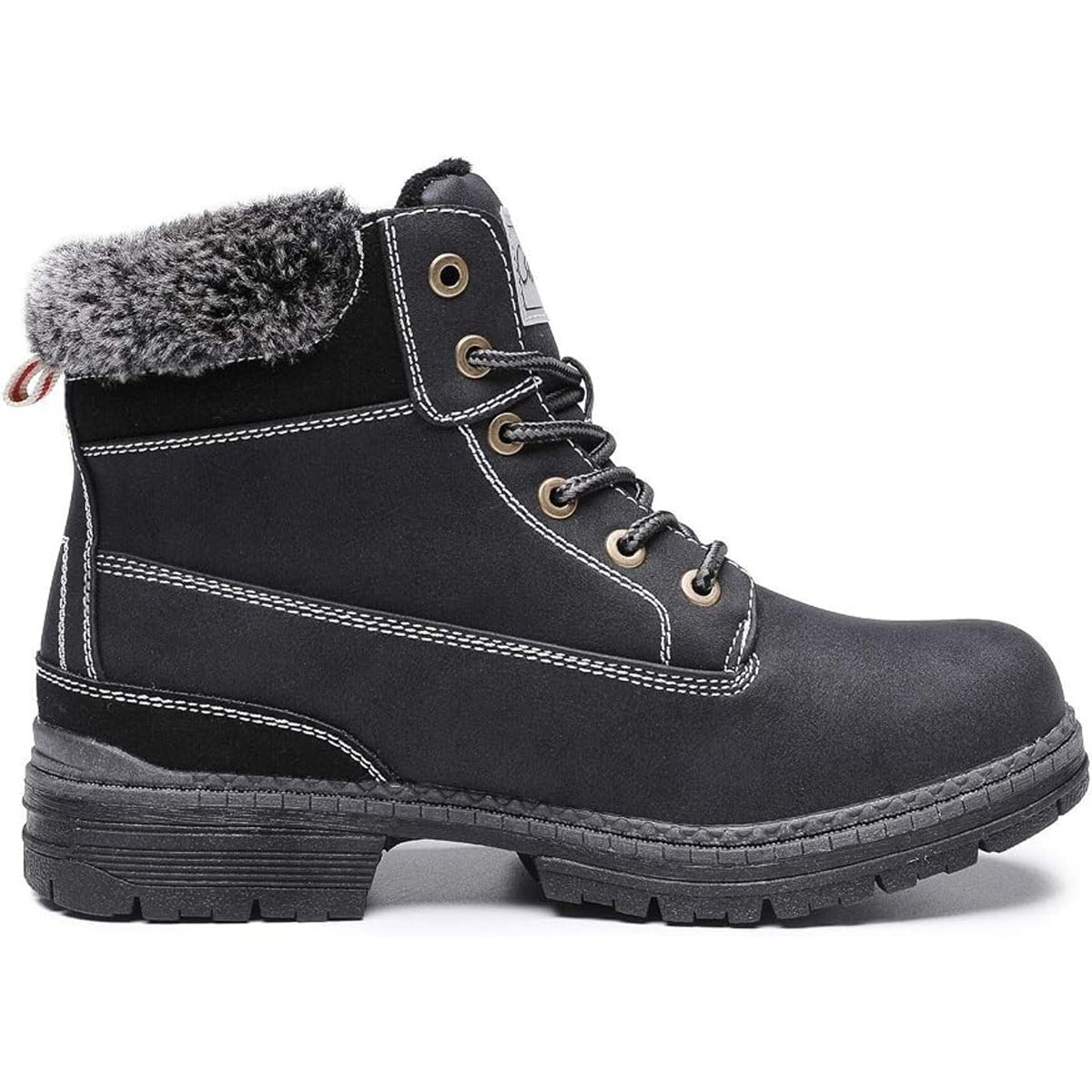 Cestfini Women's Ankle Hiking Winter Snow Boots Black Size 10.5