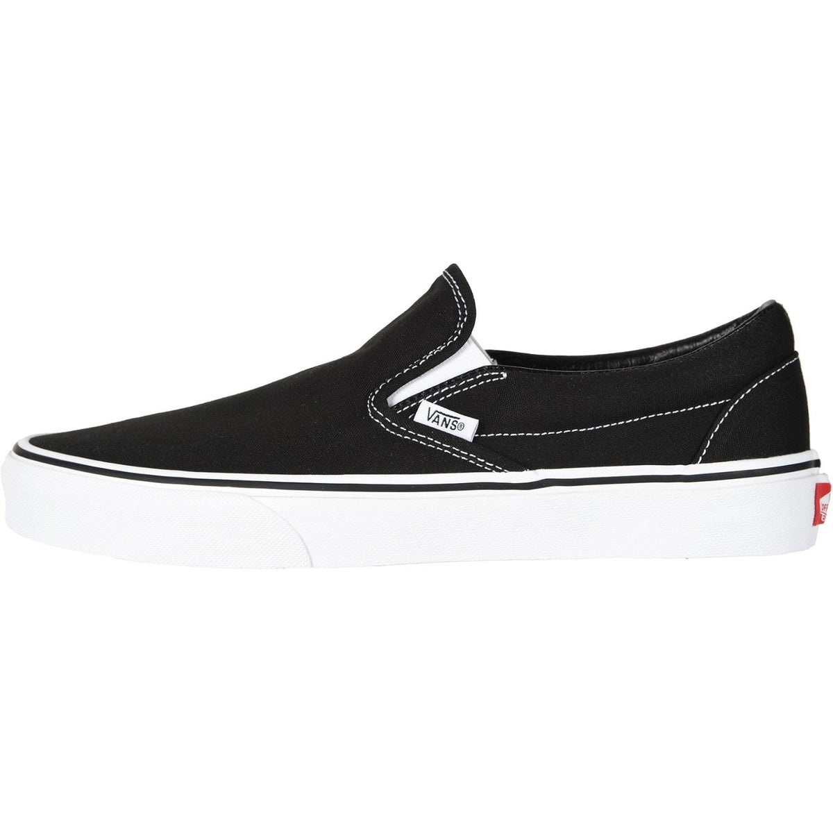 Vans Classic Slip-On Canvas Sneakers Black/White Unisex Size 9 Men / 10.5 Women