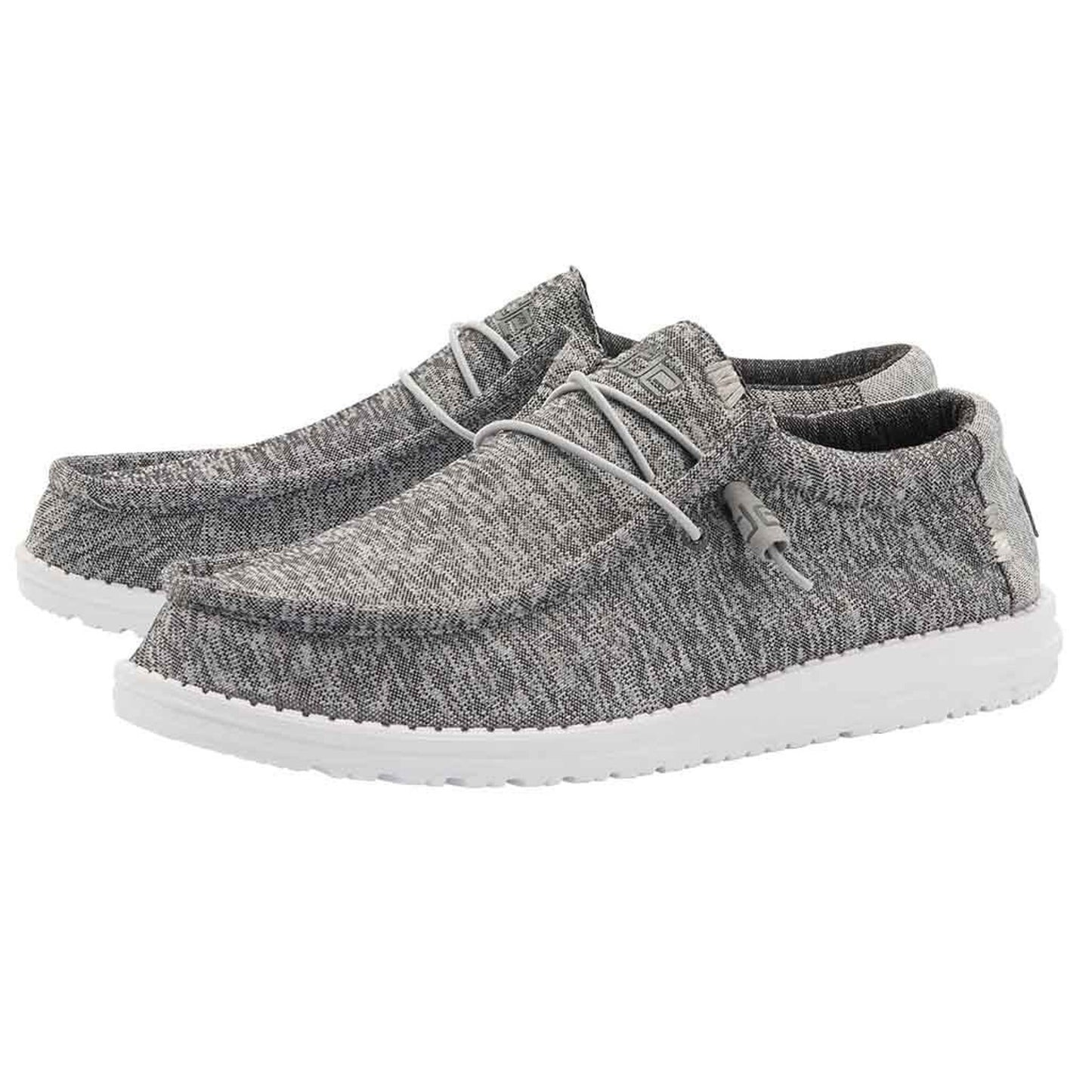 HEYDUDE Men's Wally Stretch Ozone Size 10 Grey Slip-On Loafers shoes