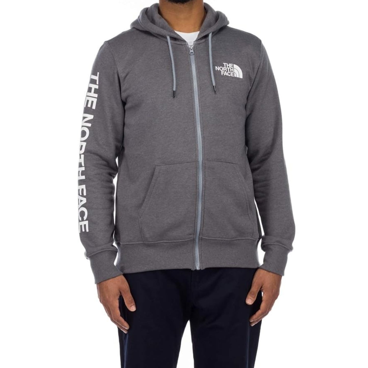 The North Face 80/20 Half Dome Full Zip Mens Hoodie TNF Grey Heather Small