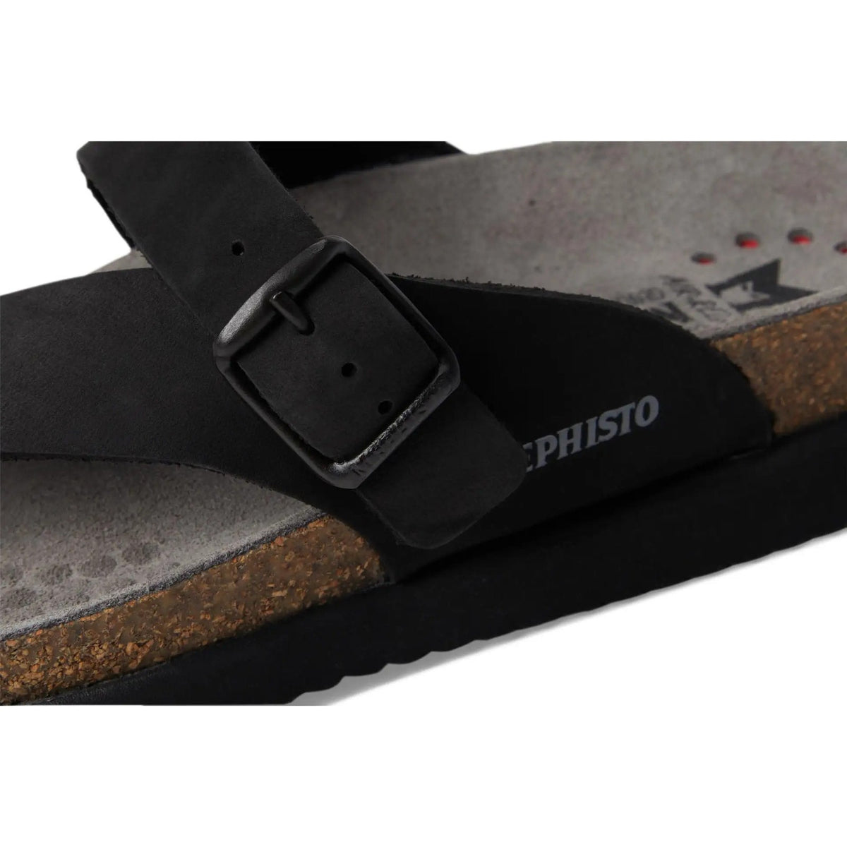 Mephisto Helen Womens Thong Sandals Metallic Black Nubuck 9 M EU 39