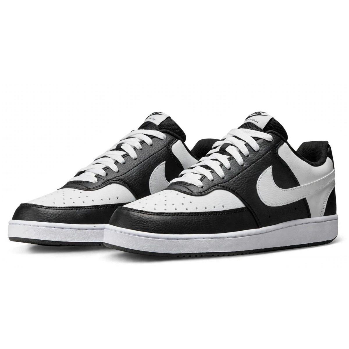 Nike Court Vision Lo Black White Leather Sneakers Mens 10 /Women 11.5 HM9862-001