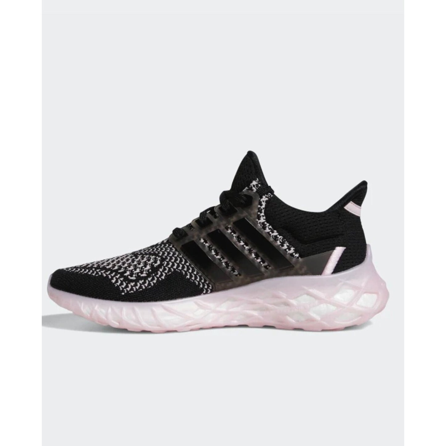Adidas Ultraboost Web DNA Womens Running Shoes Black/Black/Clear Pink Size 6