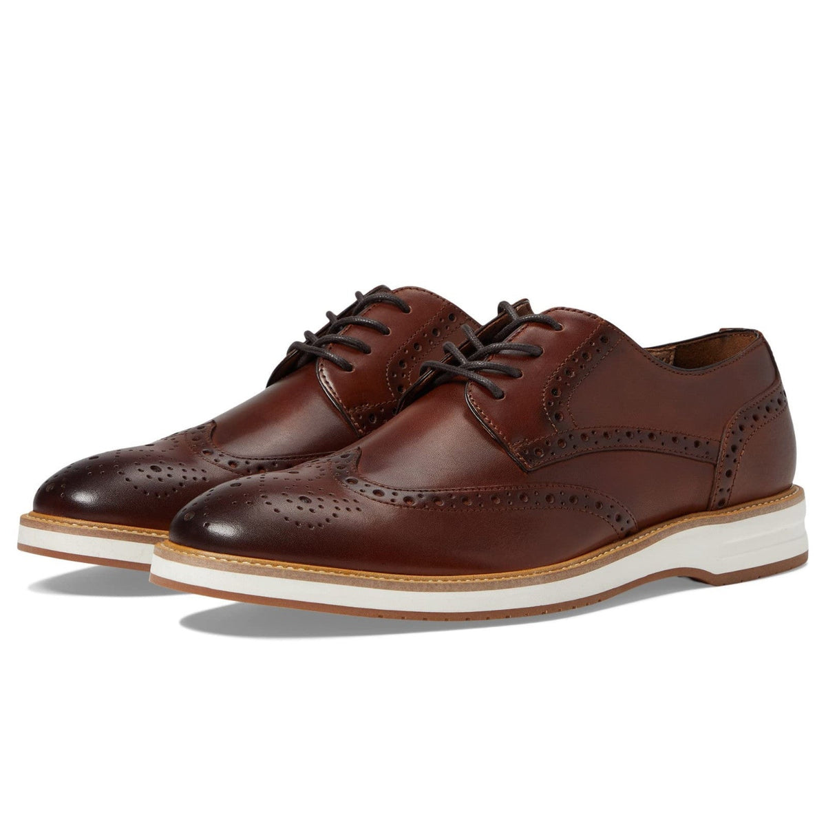 Winthrop Pelton Wing tip Derby Men's Oxford Dress Shoes Brandy Size 9