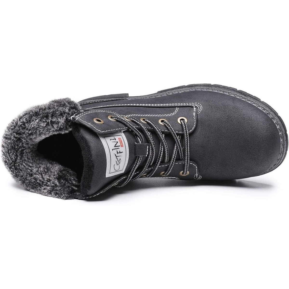 Cestfini Women's Ankle Hiking Winter Snow Boots Black Size 10.5