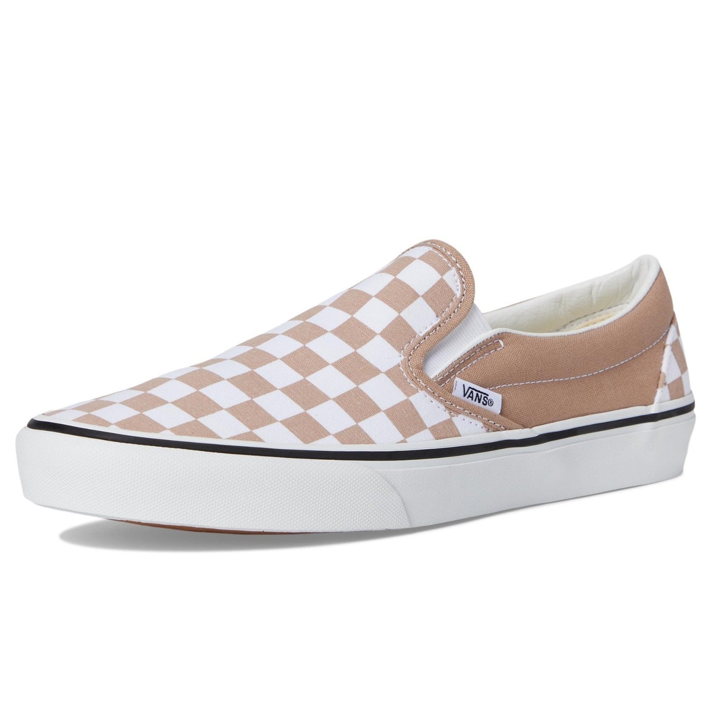 Vans Unisex Classic Slip-On Checkerboard Color Warm Taupe Men's 10.5 , Wmn's 12