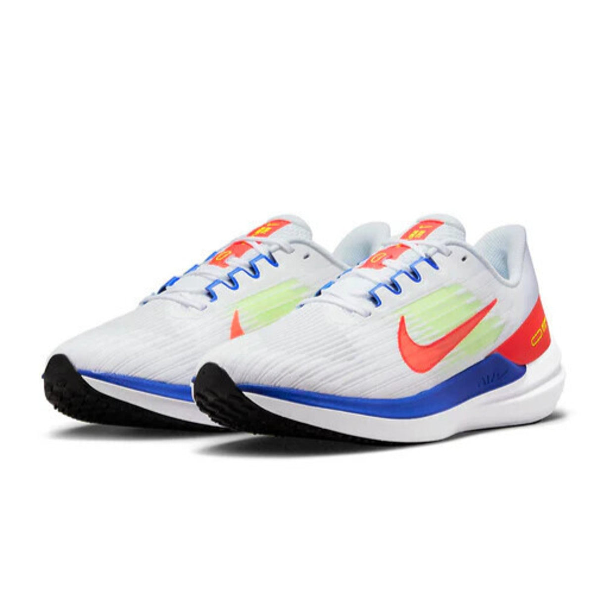 Nike Air Winflo 9 Men's Running shoes White Crimson-Racer Blue size 9.5