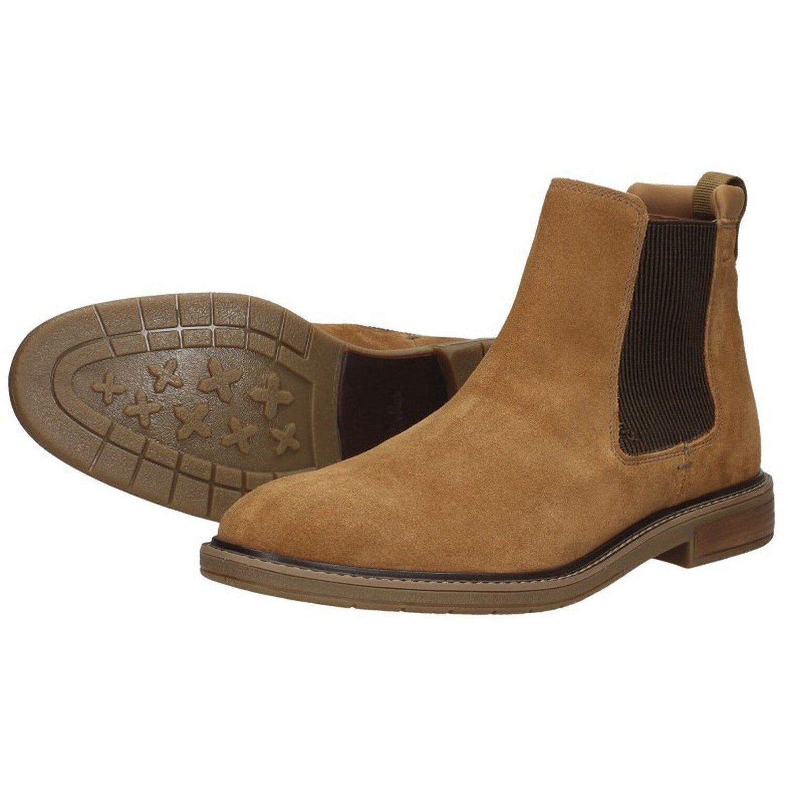 Clarks Men's Clarkdale Hall boot Shoes Cognac Suede Size 8 M Clarks