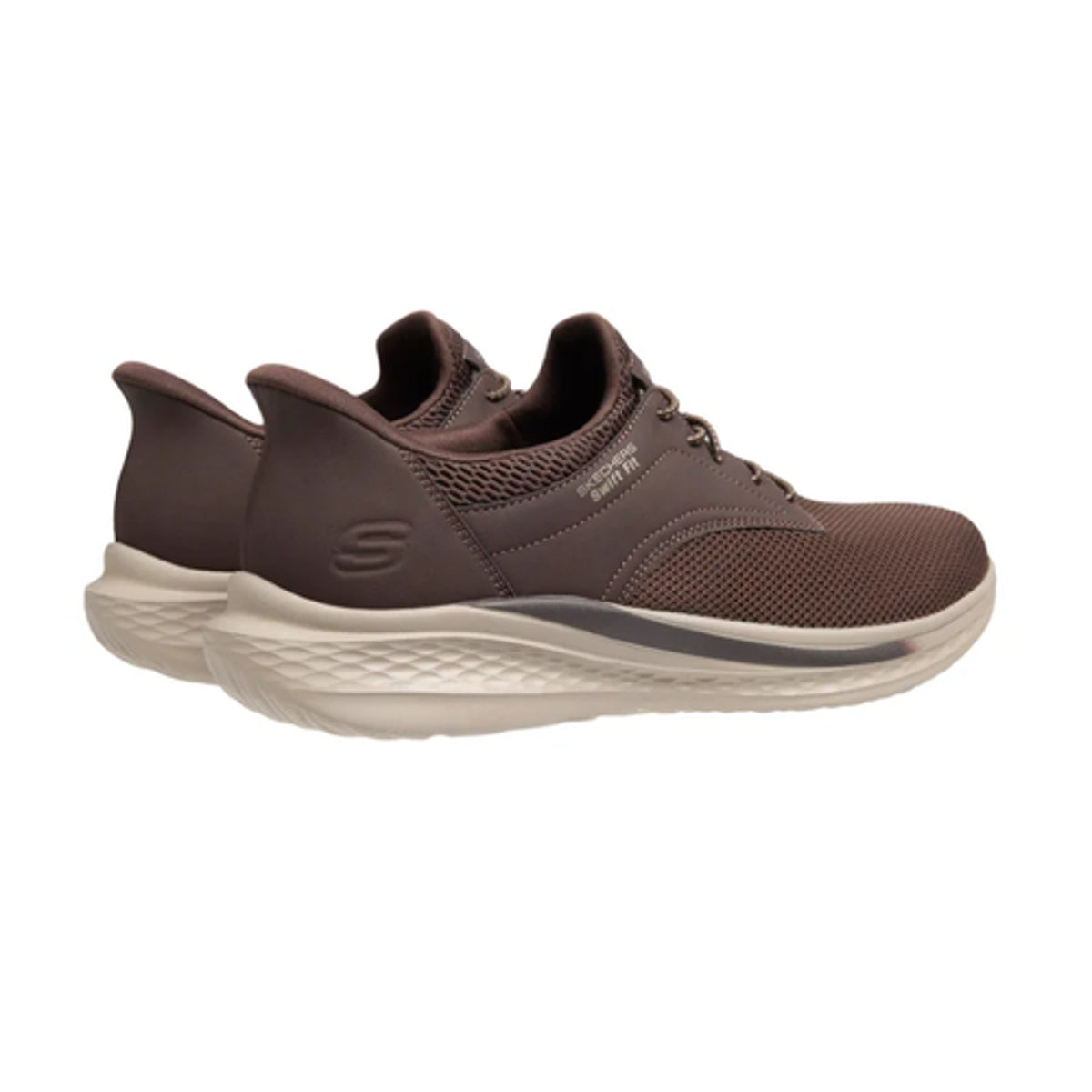 SKECHERS Hands Free Swift Fit Men's Slip on Low Top Sneaker Brown Size 11 M