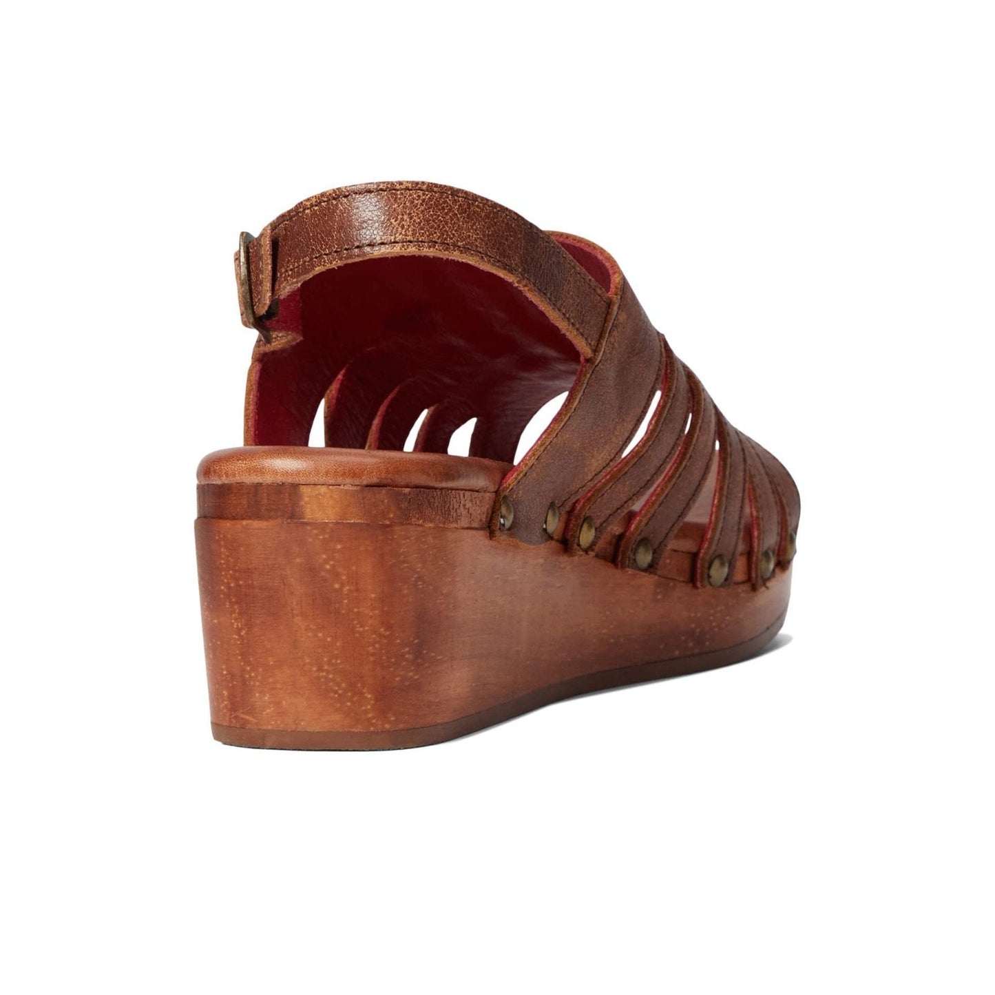 Bed Stu Robin Stud Sandals Women’s Size 8 M Brown Leather Wedge