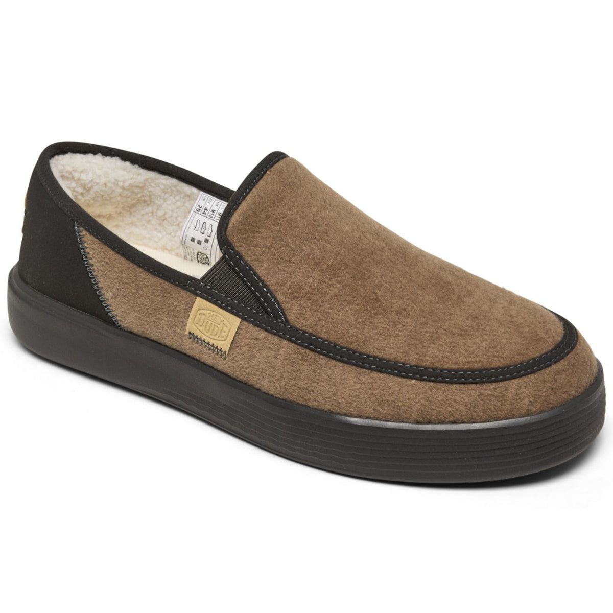 Heydude Men's Sunapee Warmth Casual Slip-On Moccasin Sneakers Brown Size 8