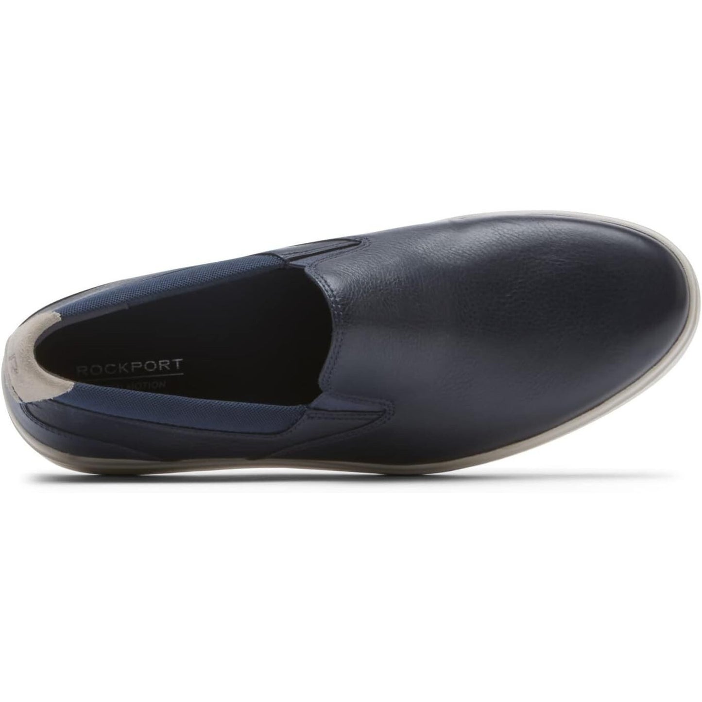 Rockport Men's Total Motion Court Slipon Navy Leather Sneakers Size 9.5 M