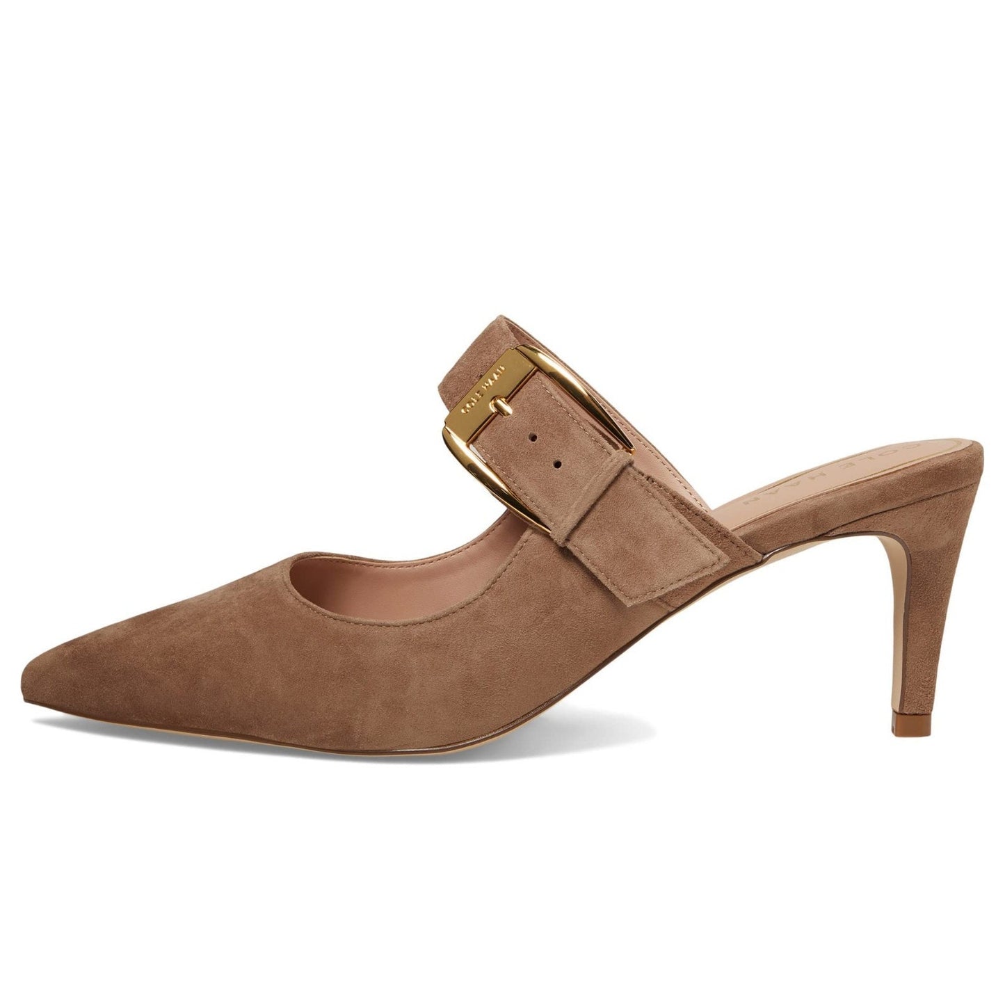 Cole Haan Vandam Buckle Mule 65 mm Light Whiskey Suede 9.5 M
