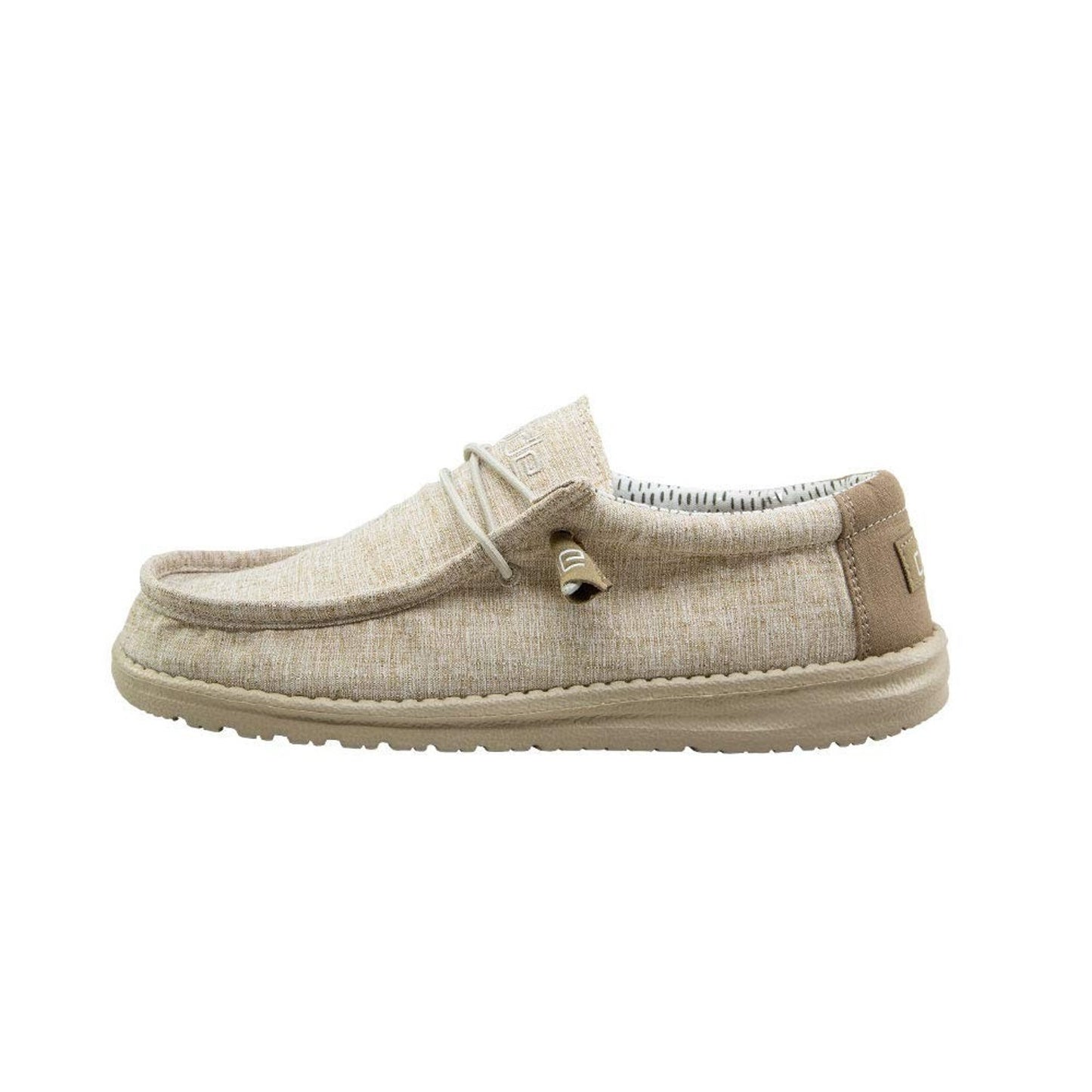 HEYDUDE Wally Chambray Men’s Slip-On Lightweight Loafers shoes Beige Size 11