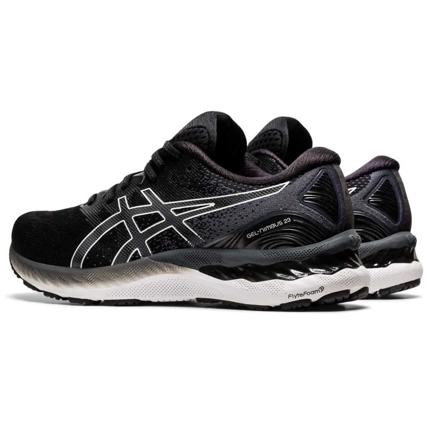 Asics Gel-Nimbus 23 running shoes for Men's Black/White 8 US Wide 2E
