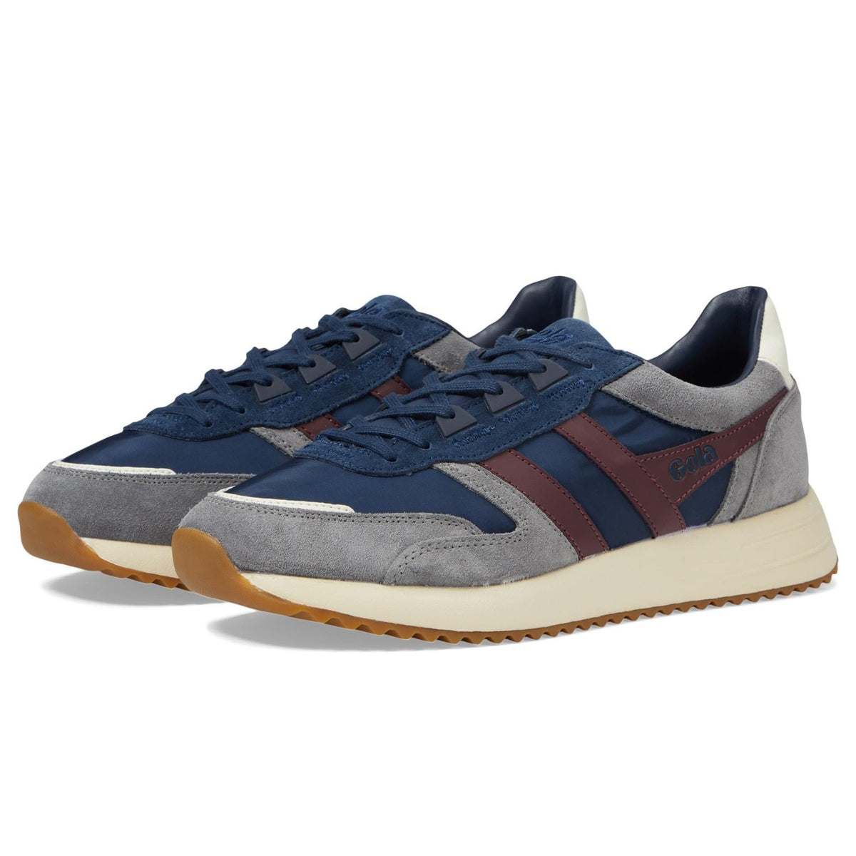 Gola Chicago Men's Sneakers Navy/Ash/Burgundy Suede Size 11