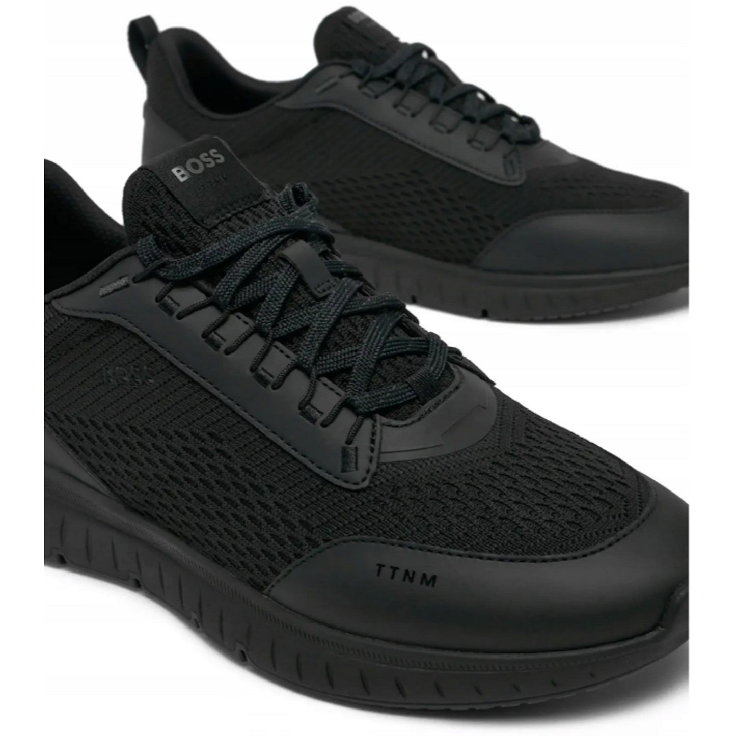 HUGO BOSS SHOES BLACK TTNM EVO RUNN LTNYMN 50557828005 size 9 M