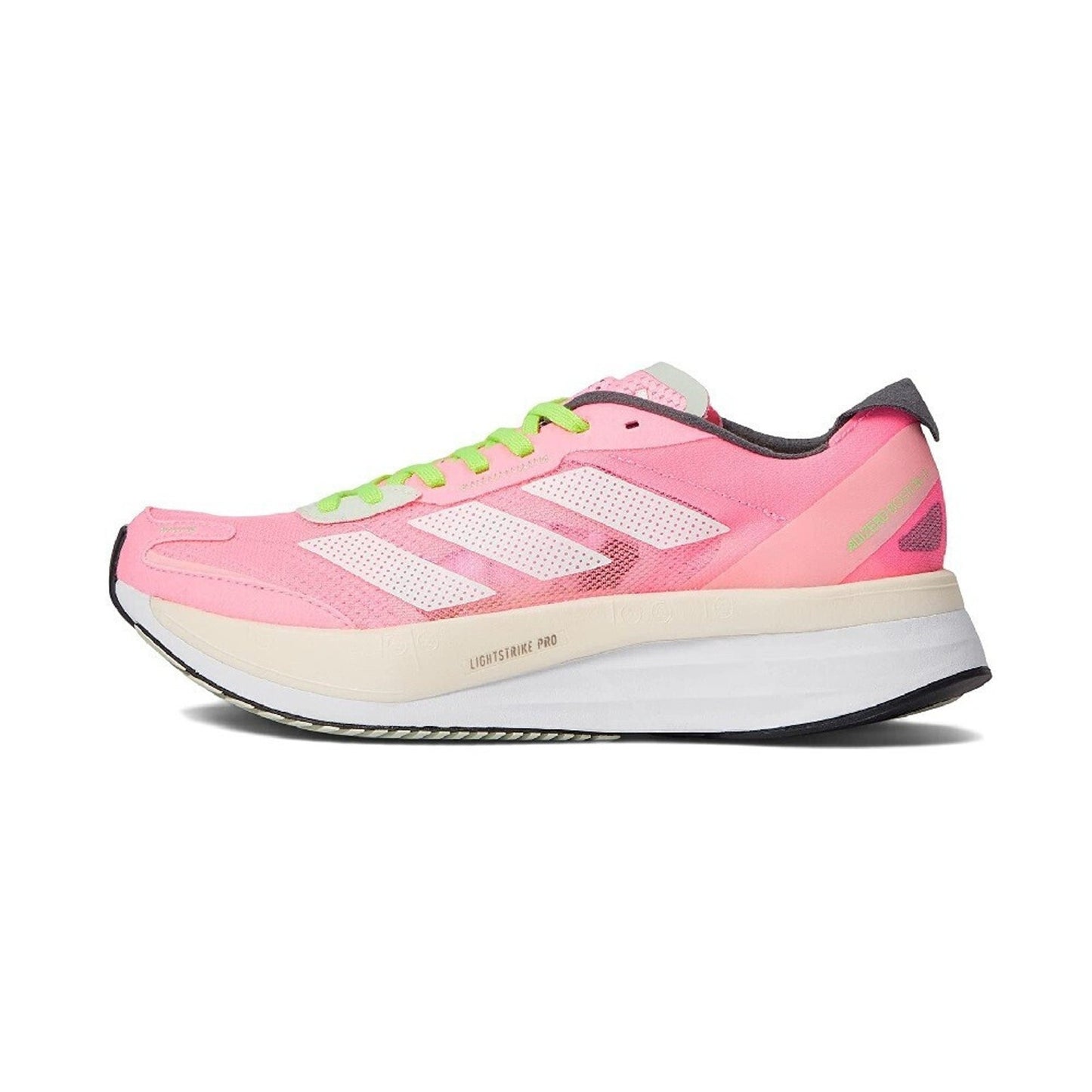 adidas Adizero Boston 11 Womens Running shoes Beam Pink/White/Beam Green 8 B