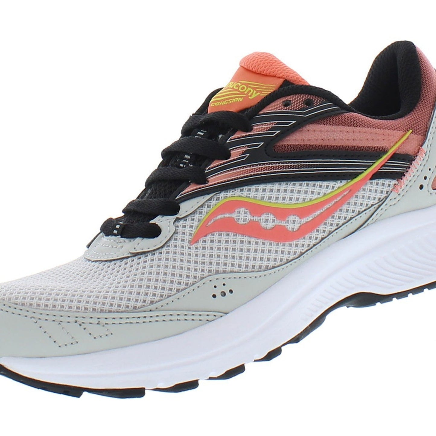 Saucony Cohension 15 Womens Shoes Size 7.5, Color: Fog/Sunstone Vert