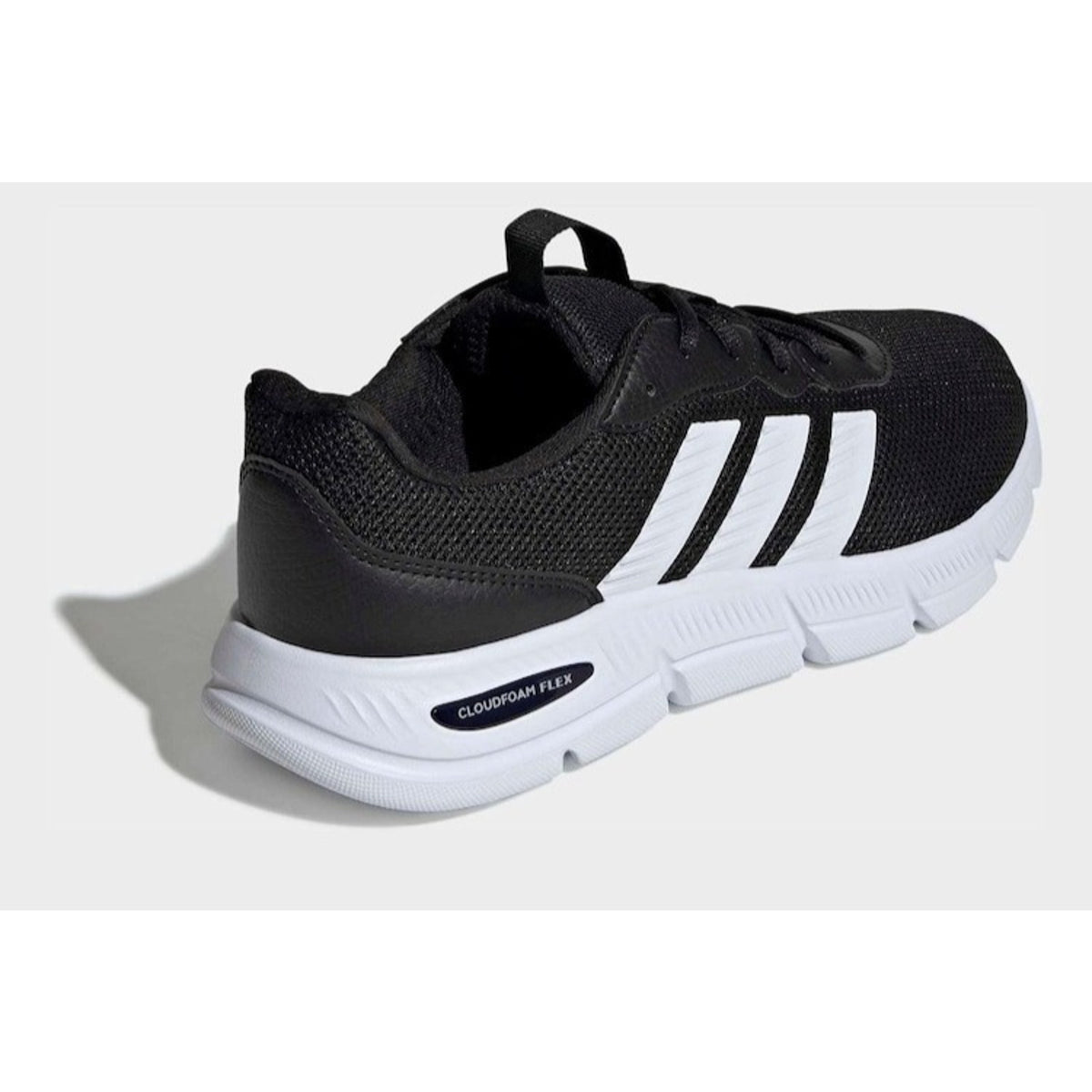adidas Cloudfoam Flex Laces Women Everyday Wear Walking Shoes Black 9 Wide Fit