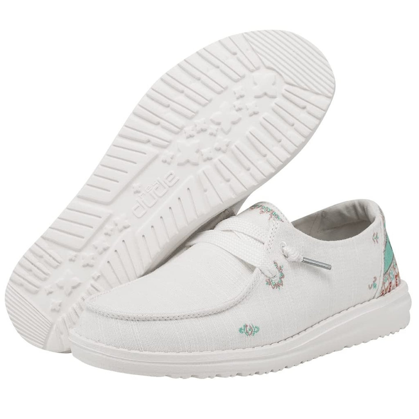Hey Dude Women's Wendy Flora Lilly White Floral Shoes Size 10 M