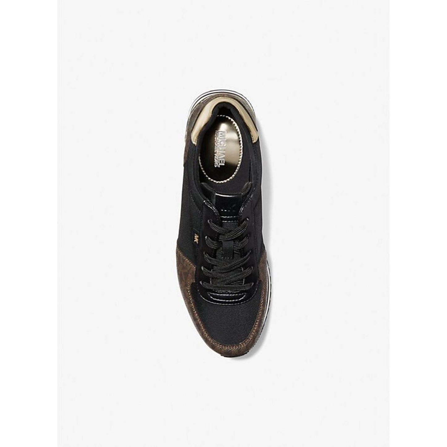 Michael Kors Monique BlackMesh Trainer Sneakers Brown Size 5.5 M