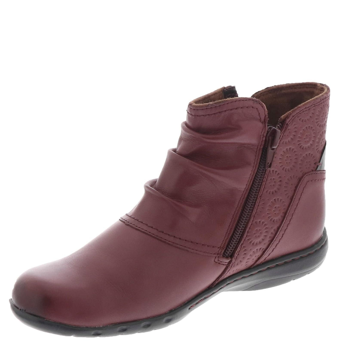 Cobb Hill Penfield Ruch Women's Ankle Boot Red Leather Size 9 M