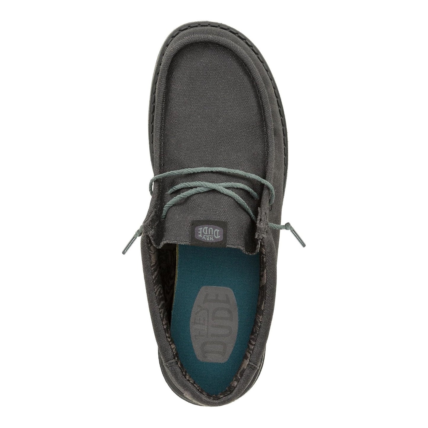 HEYDUDE Wally Waxed Canvas Black Men's Slip On Loafer Shoes Size 12 M